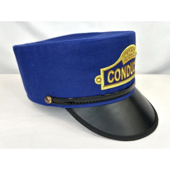 The Polar Express Train Conductor Youth Hat Cap Christmas Holiday Size L - Picture 6 of 11